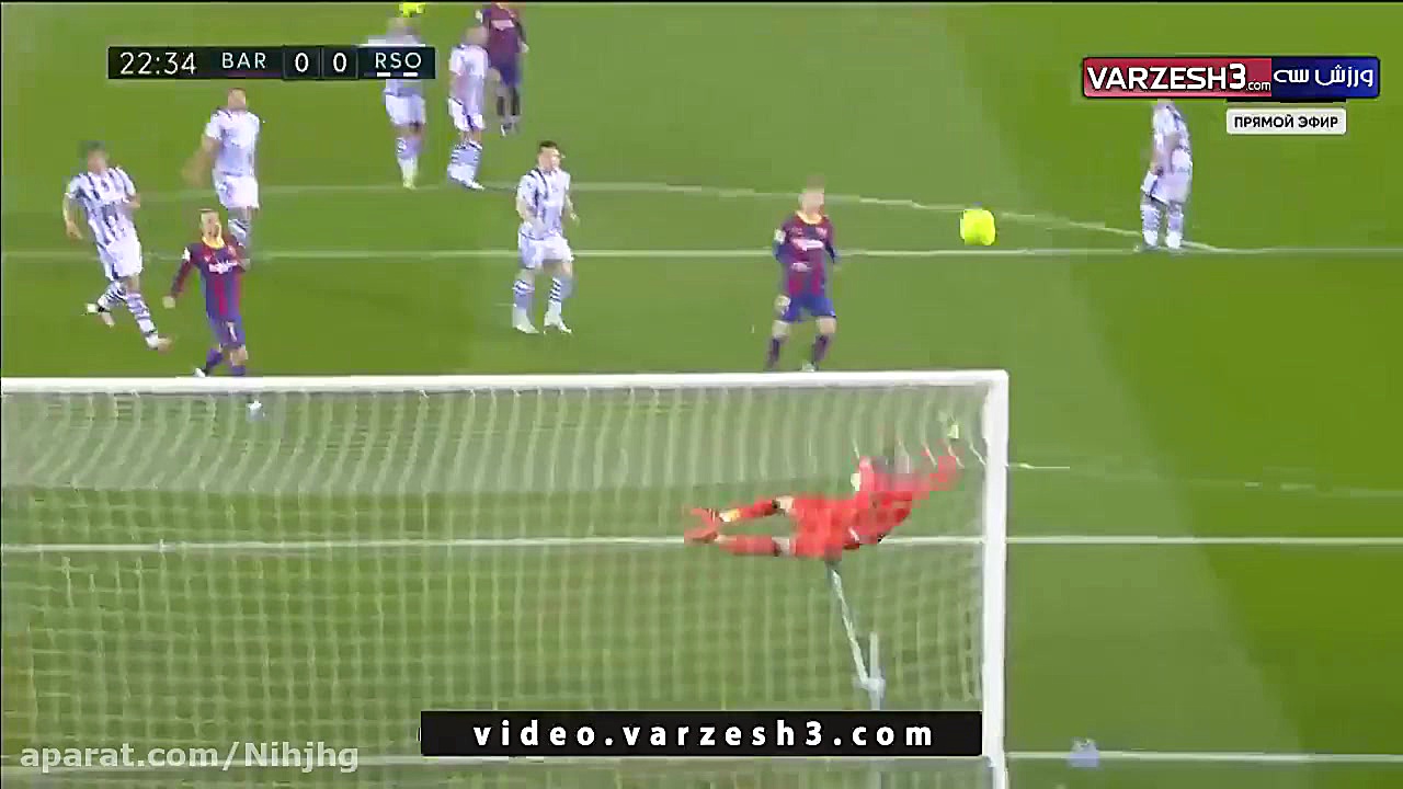 خلاصه بازی بارسلونا ۲ رئال سوس...