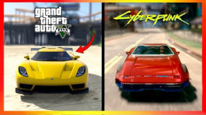 مقایسه گرافیکی بازی gta v و cy...