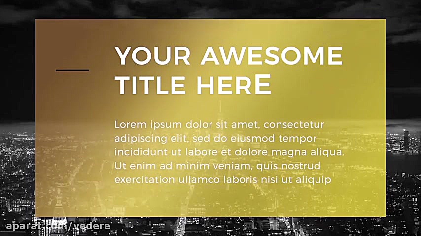 پروژه افترافکت پرزنتیشن طلایی...