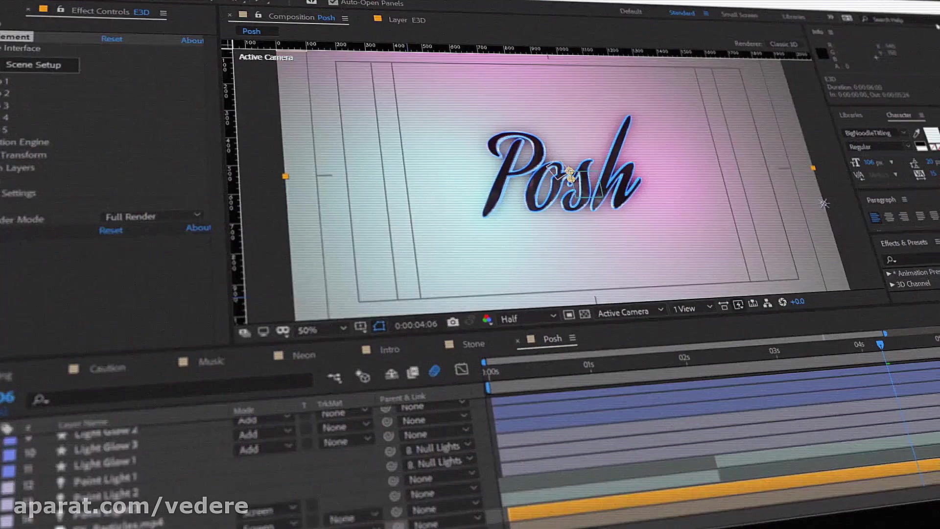پروژه افترافکت نمایش لوگو و مت...