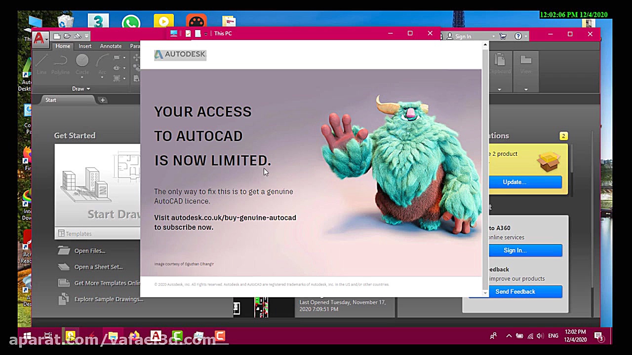 رفع ارور لایسنس در اتودسک