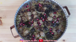 دستور تک آش انار شب یلدا آش یل...