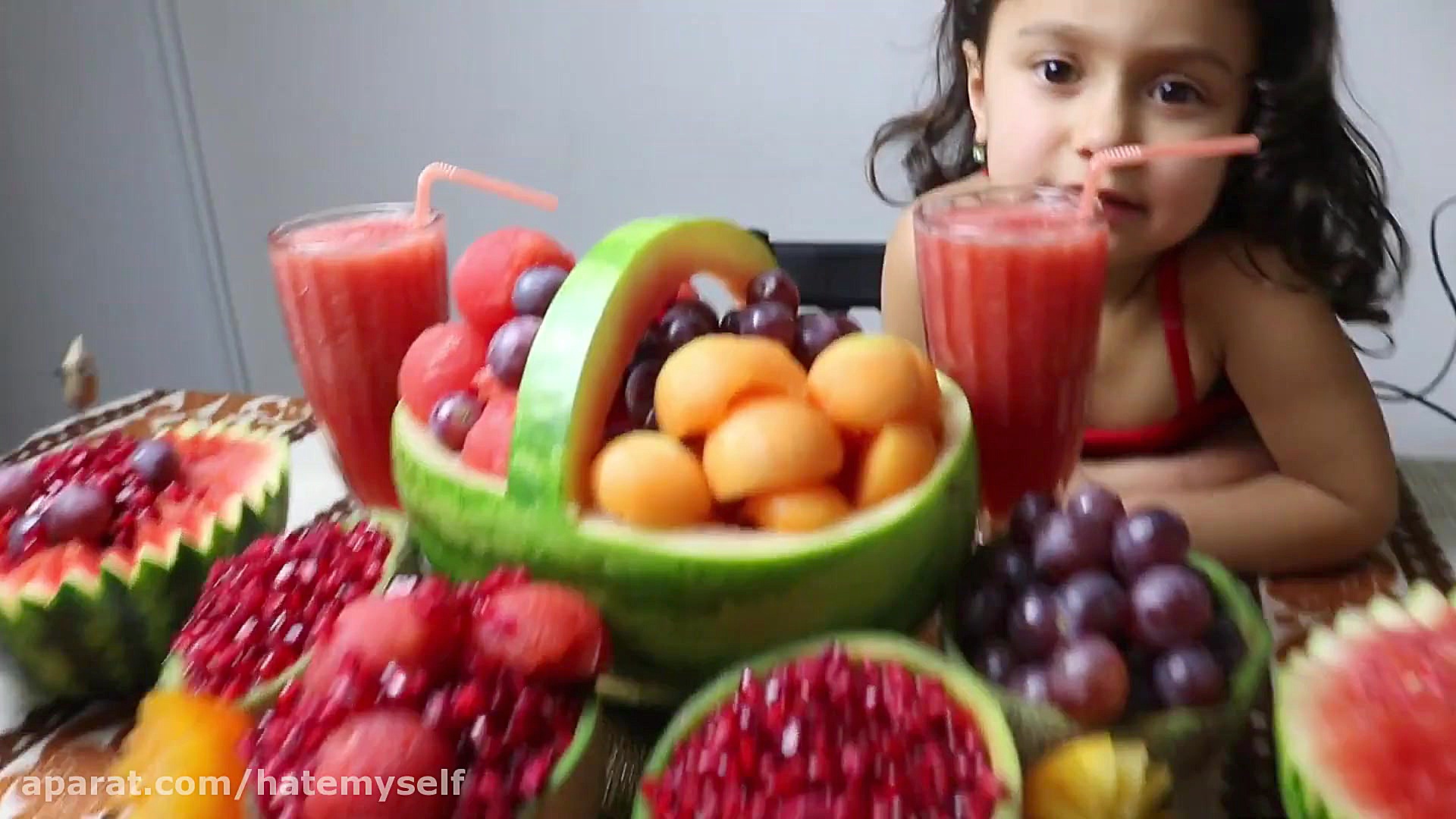 آموزش تزیین میوه شب یلدا