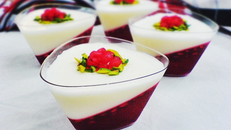 ژله انار با مغز بستنی برای شب...