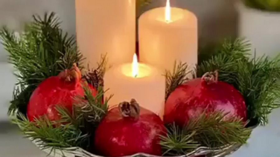 تزئینات یلدایی  ایده ساده شب ی...