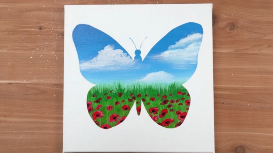 نقاشی اکریلیک : نقاشی منظره زی...