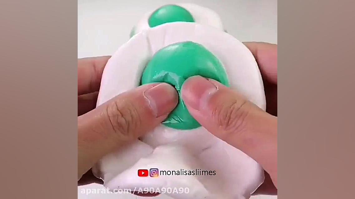 اسلایم کارتون گوشت تخم مرغ سبز