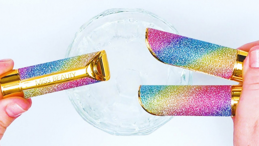 مخلوط اسلایم شفاف و رژ