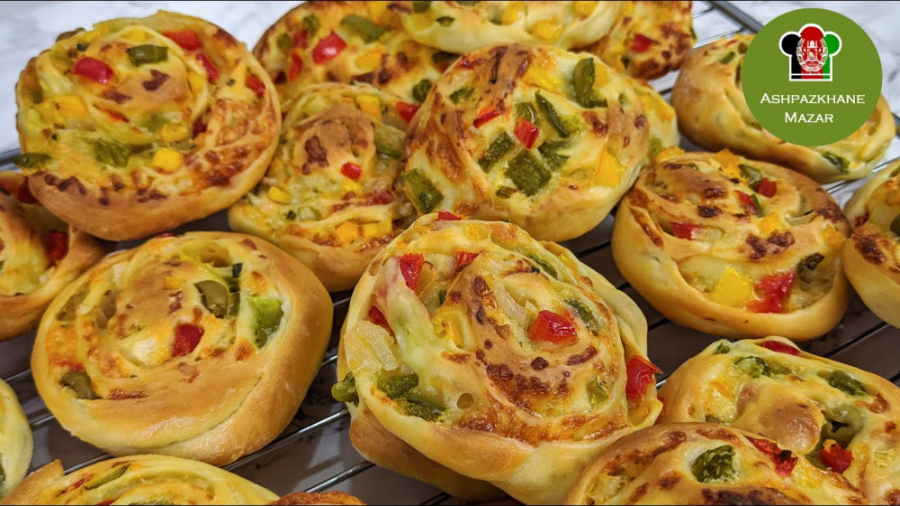طرز تهیه رول پیتزا:: آموزش آشپ...