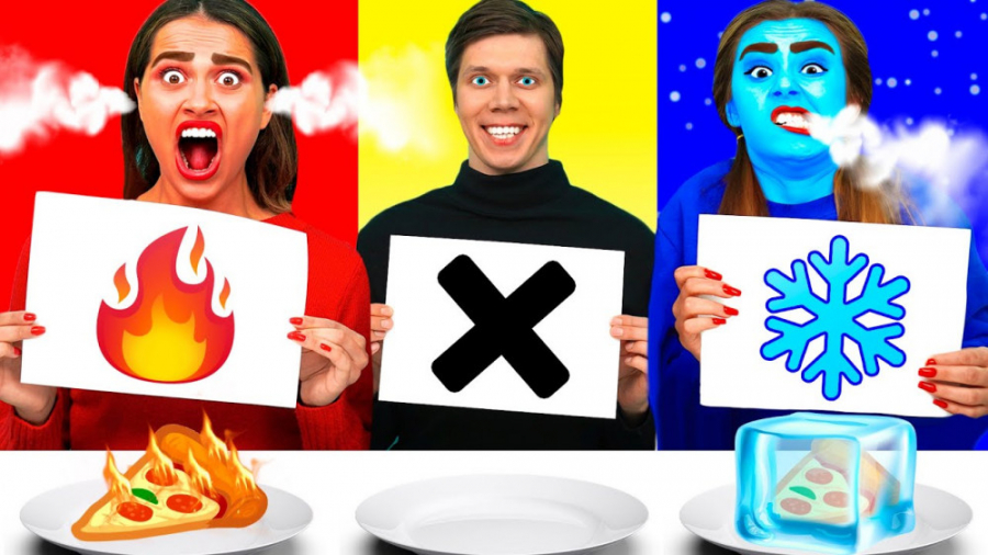 چالش خنده دار  چالش داغ ، سرد...