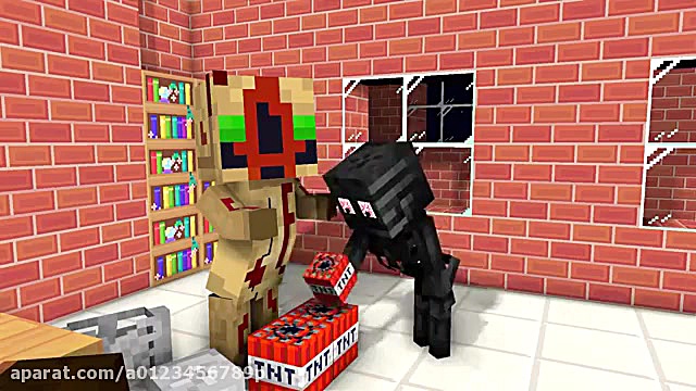 انیمیشن ماینکرافت مدرسه ی هیول...