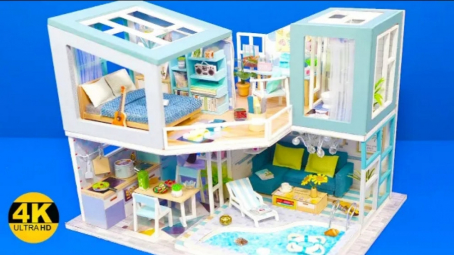 خانه ای مینیاتوری با اتاق خواب...