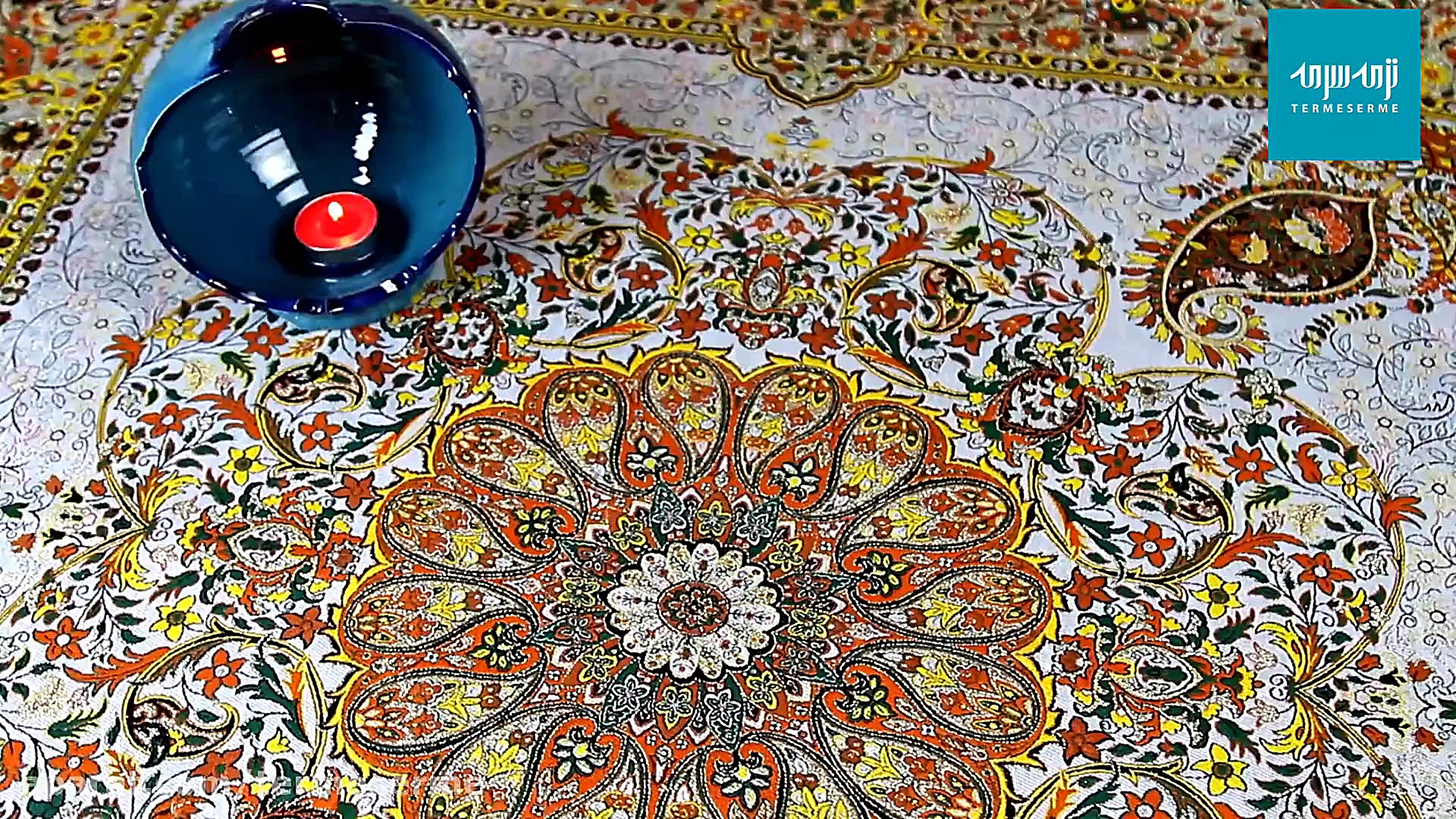 سرویس ۵ تکه رومیزی ترمه مدل اف...