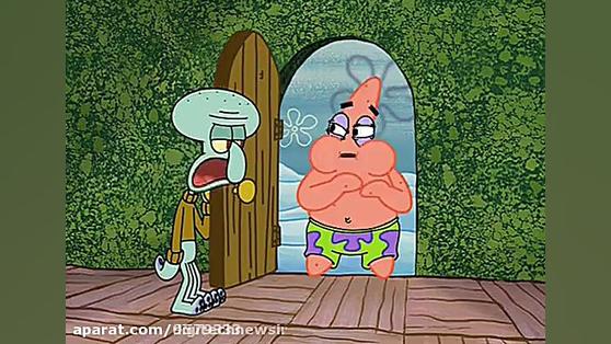 باب اسفنجی برف بازی