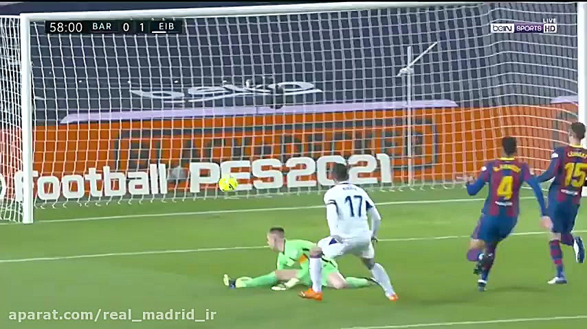 خلاصه بازی بارسلونا 1 1 ایبار
