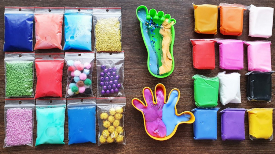 ساخت اسلایم  مخلوط اسلایم رنگی...