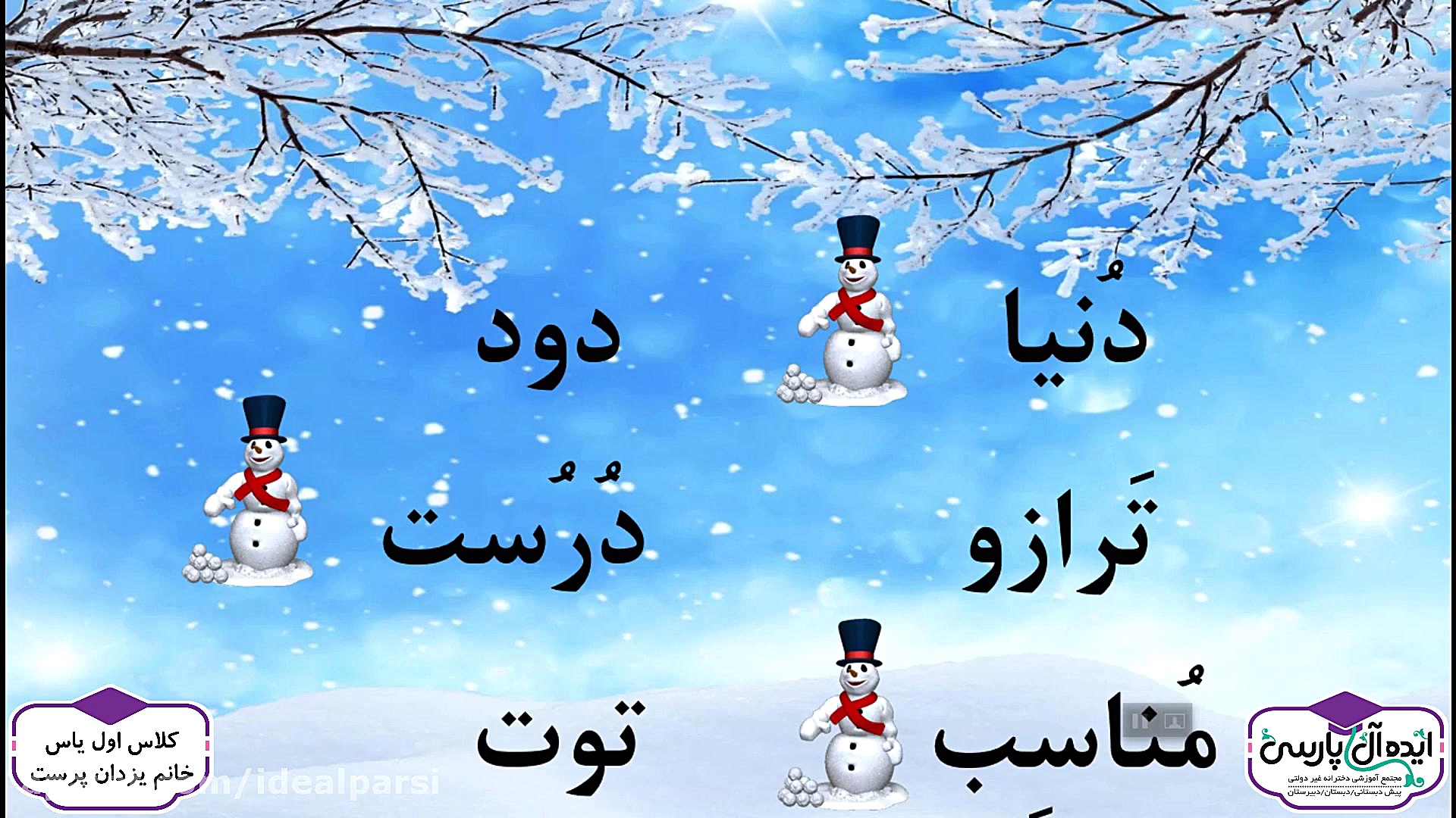 تدریس کتاب فارسی ، شناخت صدای...