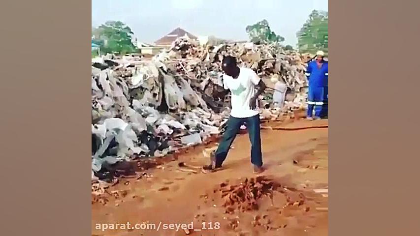 ببینید طرف چطوری مار رو میگیره...