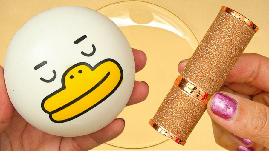 بازی با اسلایم شفاف و لوازم می...