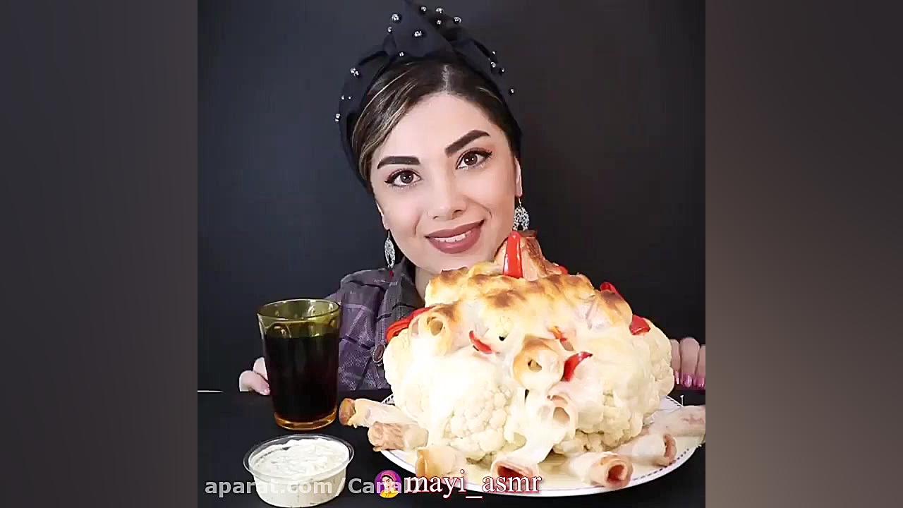 چالش غذاخوری اسمر  کلم سوخاری...