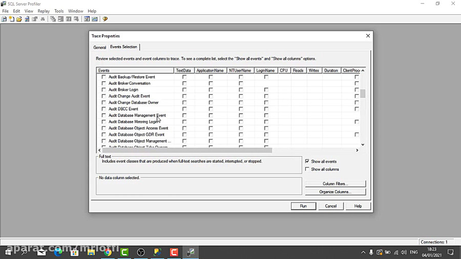 وبینار SQL Server Performance - Profiler 1