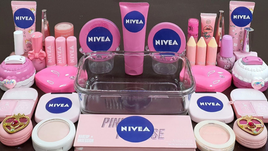 مخلوط اسلایم شفاف و لوازم آرای...