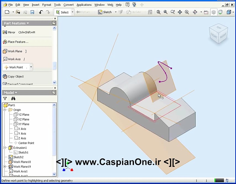 Office Point Inventor Autodesk Inventor Tutorial 2011 - 131 Work Point