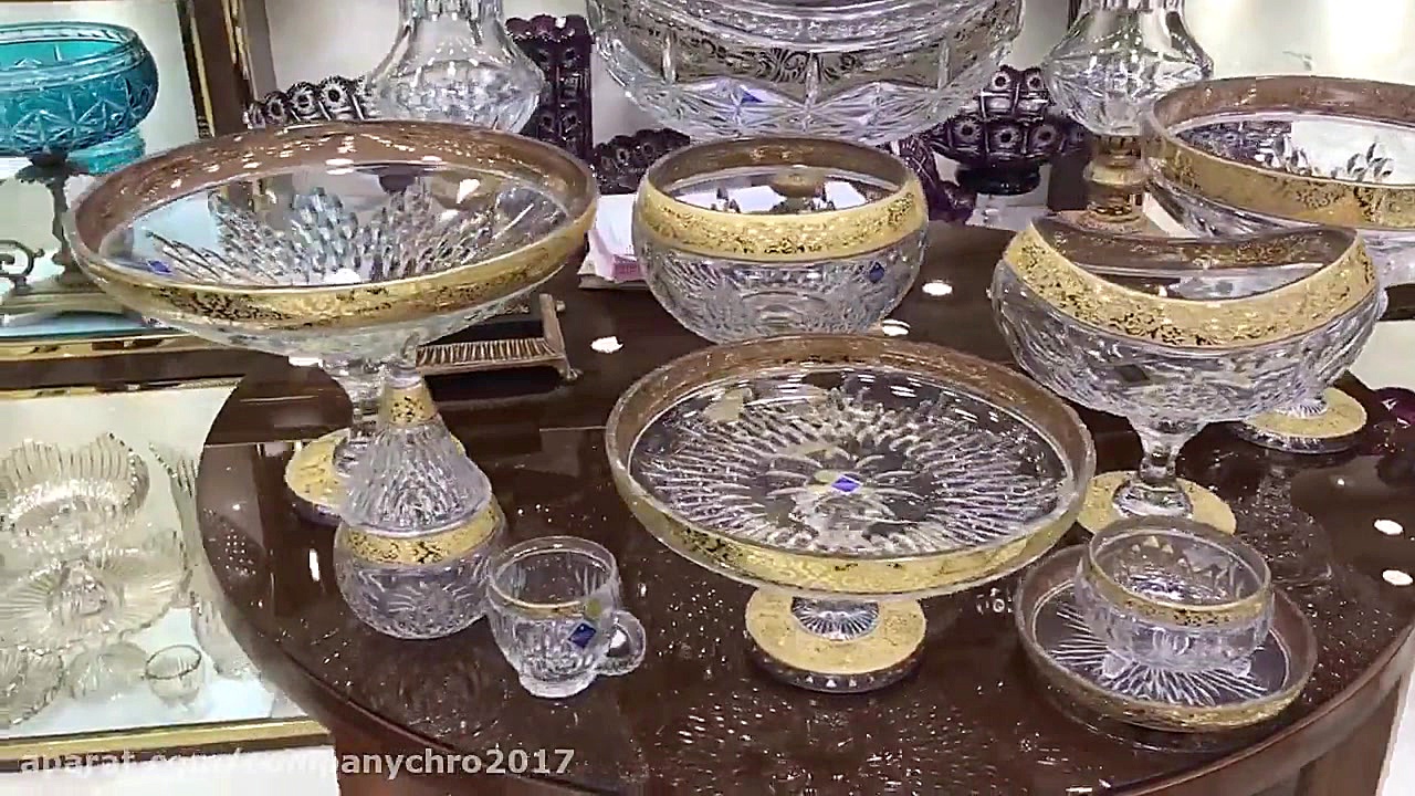 سرویس کریستال لب طلایی