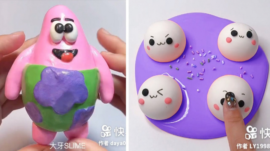 مخلوط اسلایم و بازی با اسلایمه...