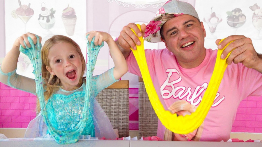 ناستیا و استیسی  چالش اسلایم ن...