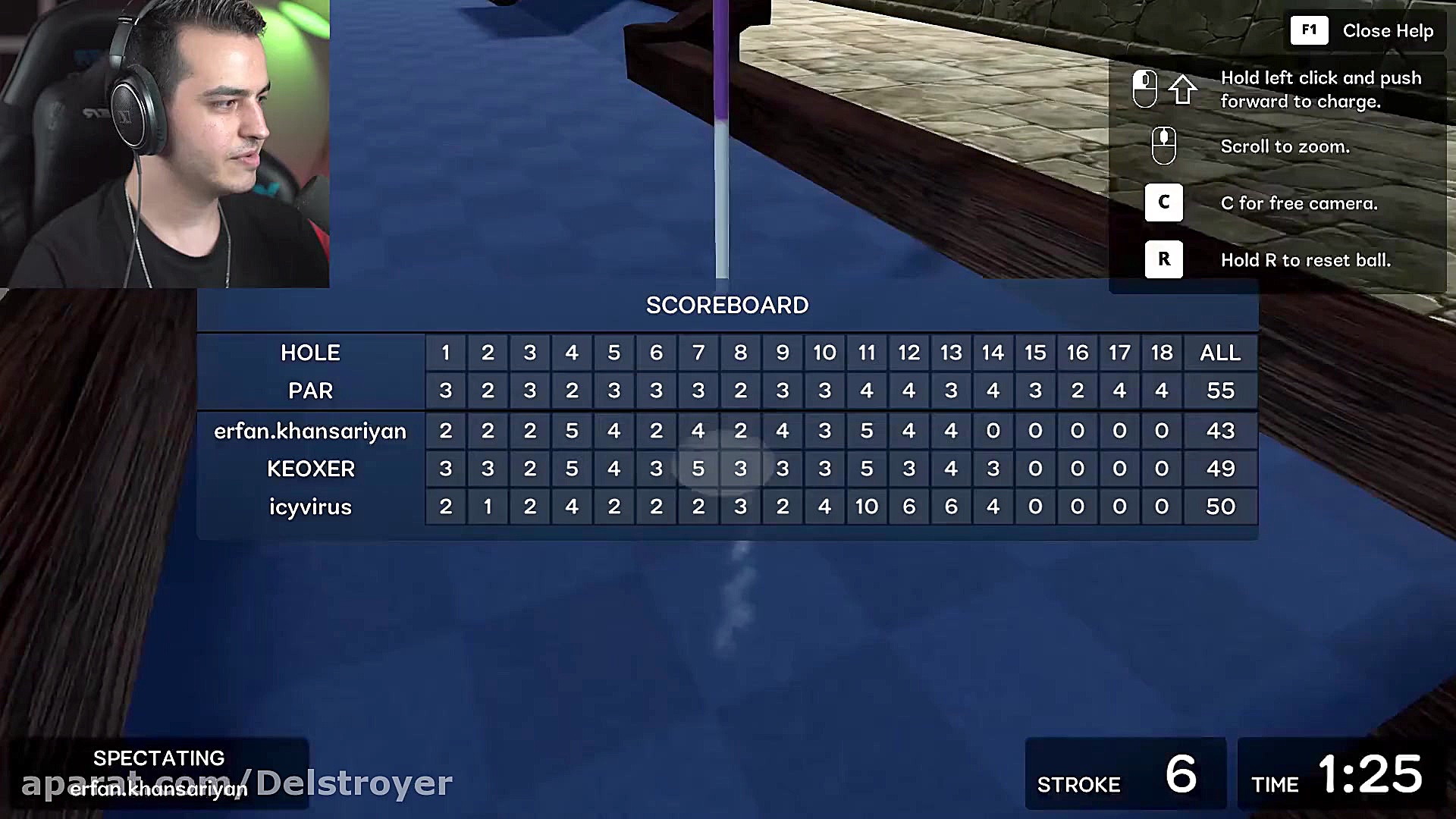 این بازی گلف عالیه!aria keoxer...