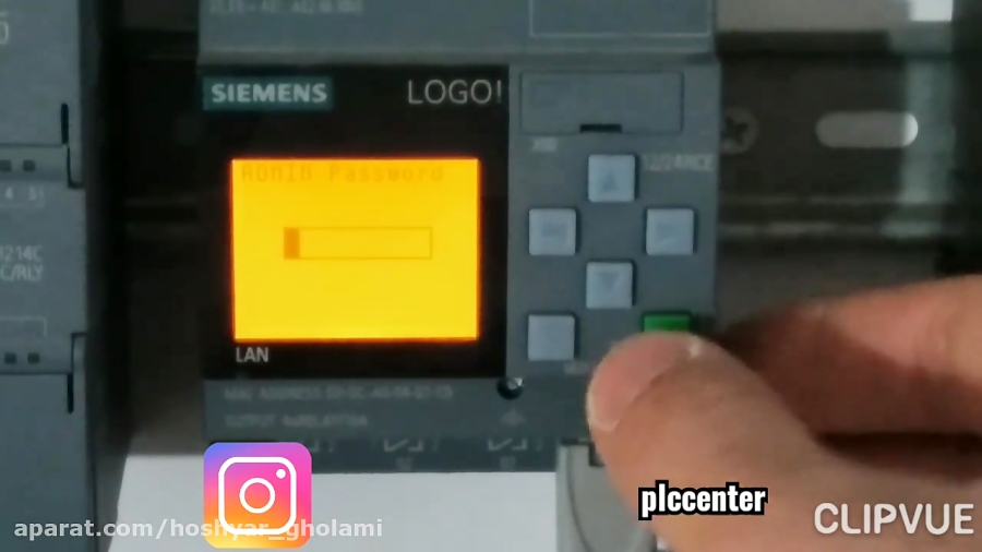 تنظیمات admin password در پی ال سی لوگو ۸