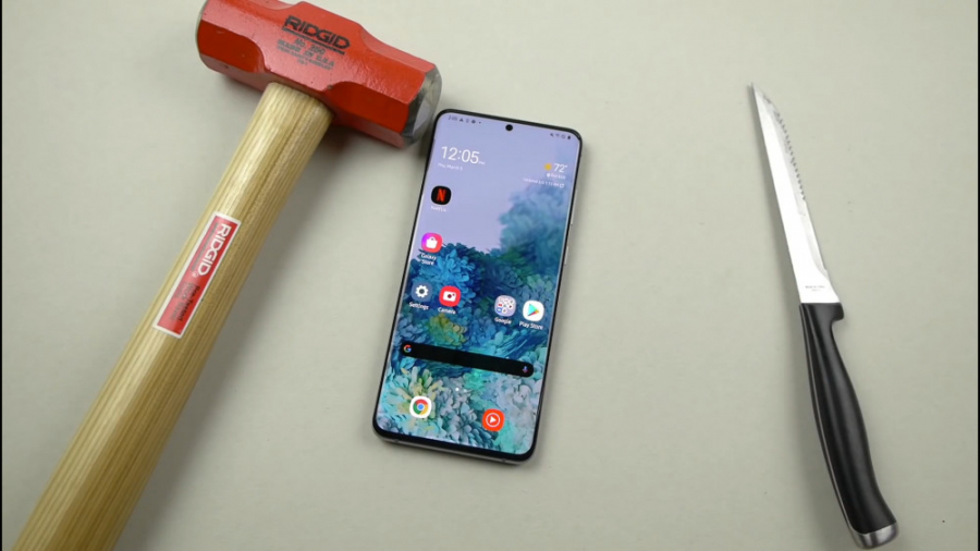 تست مقاومت گلکسی S20 Plus سامس...