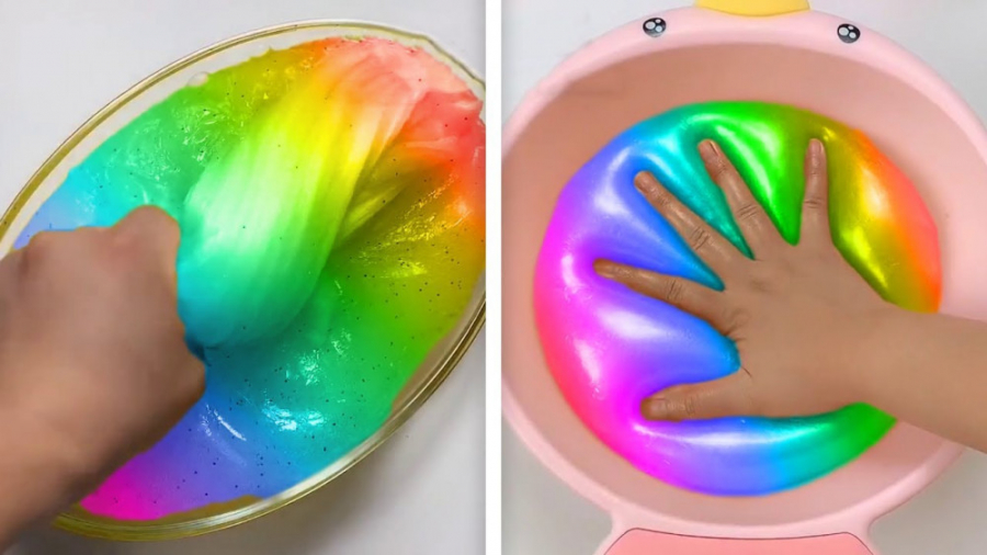 سرگرمی با اسلایم   اسلایم رنگی...