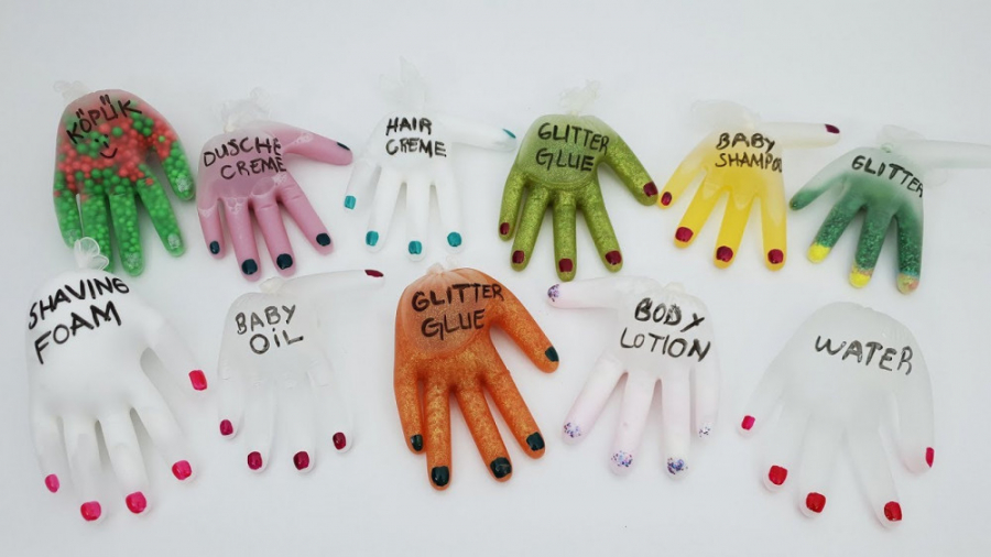 چالش اسلایم با مواد دستکش  ترک...