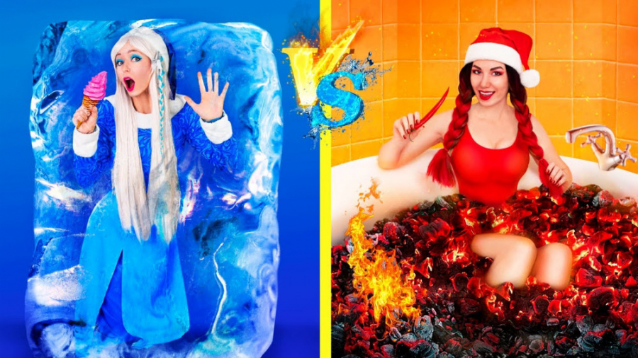 چالش دختر گرم در مقابل سرد  کر...