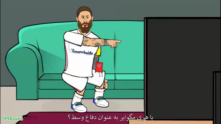 کارتون طنز واکنش رونالدو و رام...