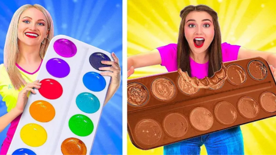 شکلات خوشمزه در مقابل غذای واق...