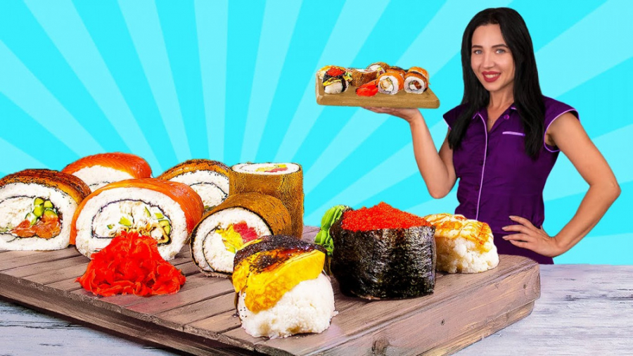 چالش غذای غول پیکر  پخت سوشی و...