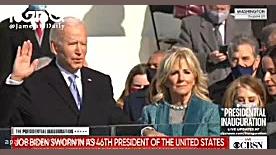 لحظه ادای سوگند بایدن به عنوان...