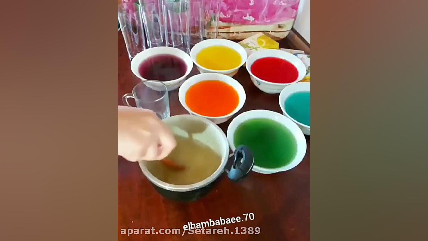 طرز تهیه ی ژله رنگین کمانی پار...