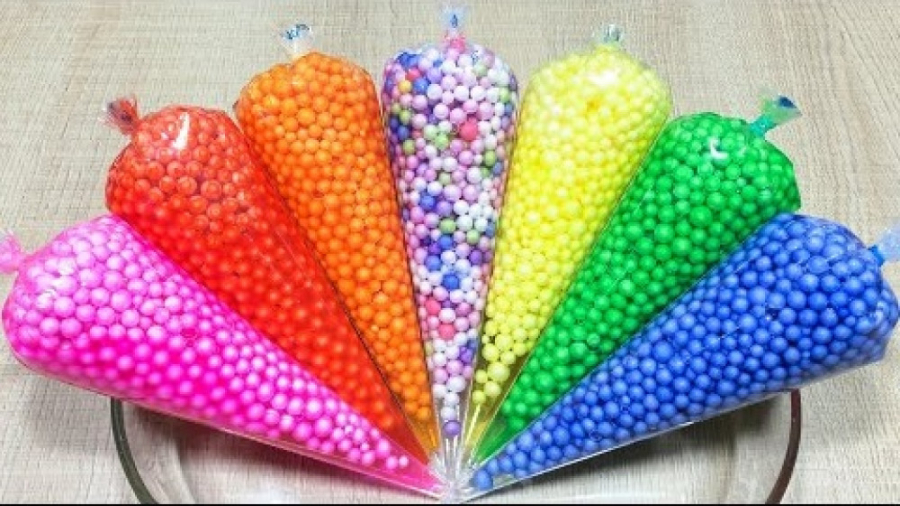 مخلوط کردن اسلایم های شفاف و پ...