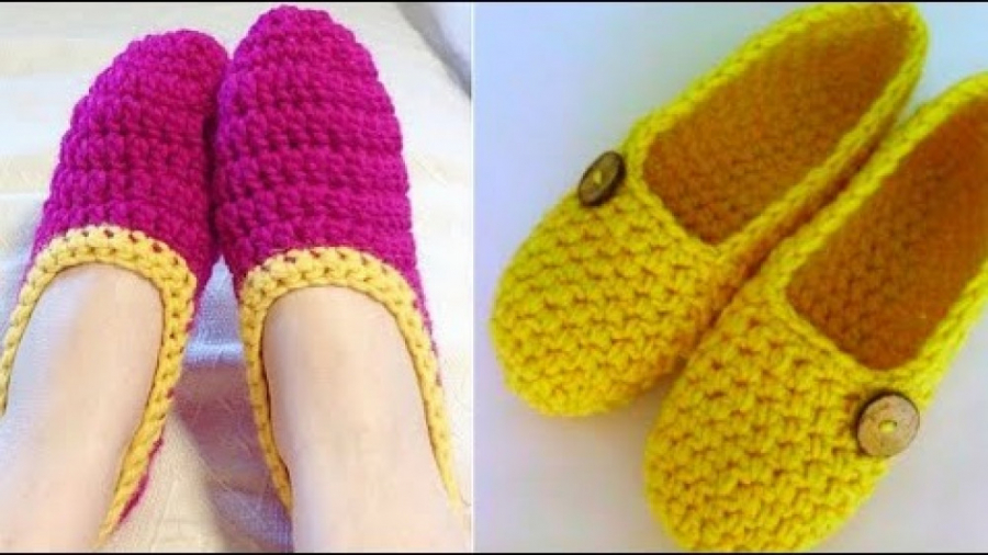 آموزش بافت پاپوش دخترانه  پاپو...