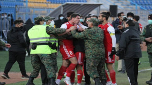 درگیری شدید در پایان بازی گل گ...