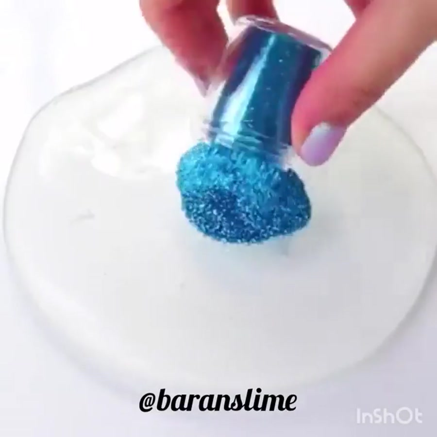 اکلیلی کردن اسلایم شفاف