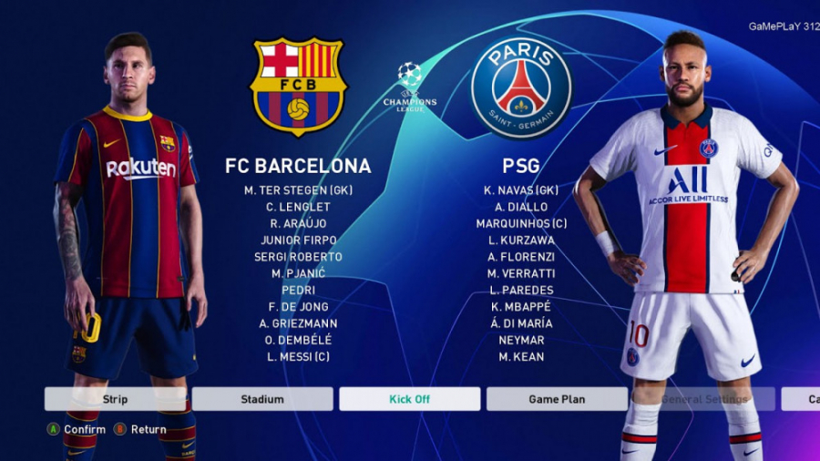 بارسلونا  پاریسن ژرمن PES 2021