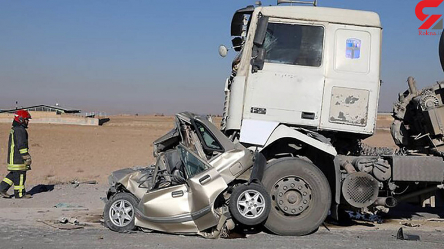 فیلم تصادف زنجیره‌ای در جاده م...