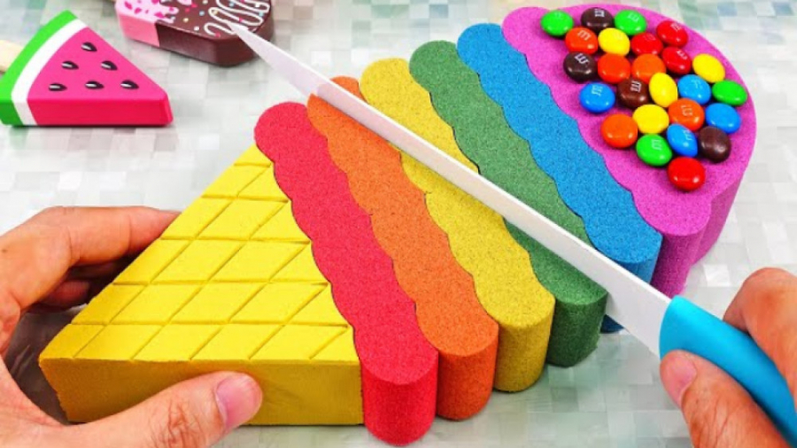 ساخت بستنی قیفی رنگی با ماسه ه...