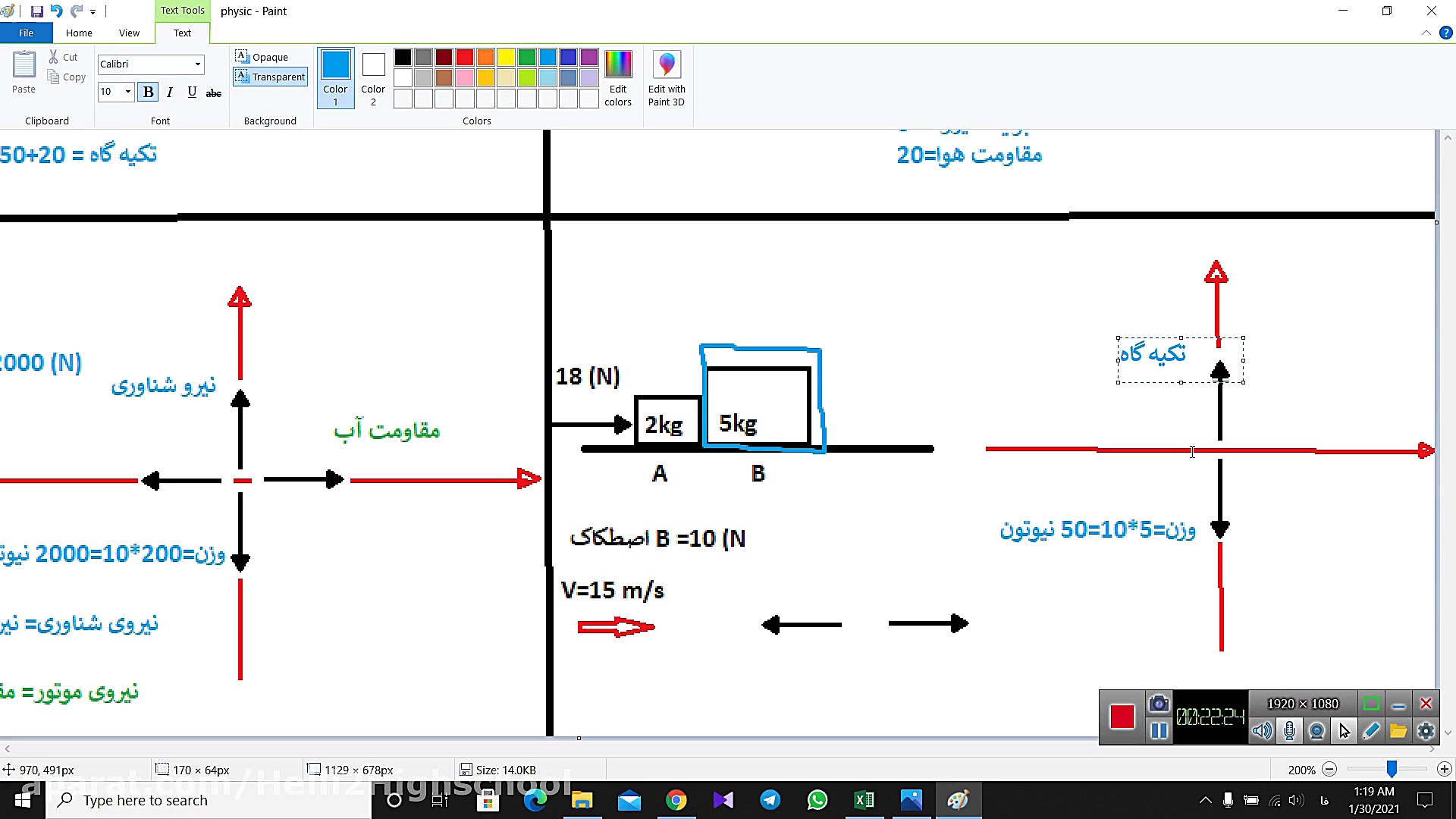 حل مسئله نیرو
