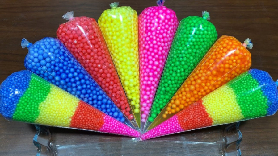 ساخت اسلایم کرانچی رنگین کمانی